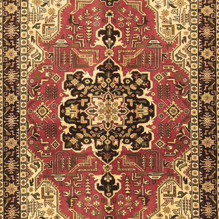 Medallion Brown Traditional Rug, tr4166brn