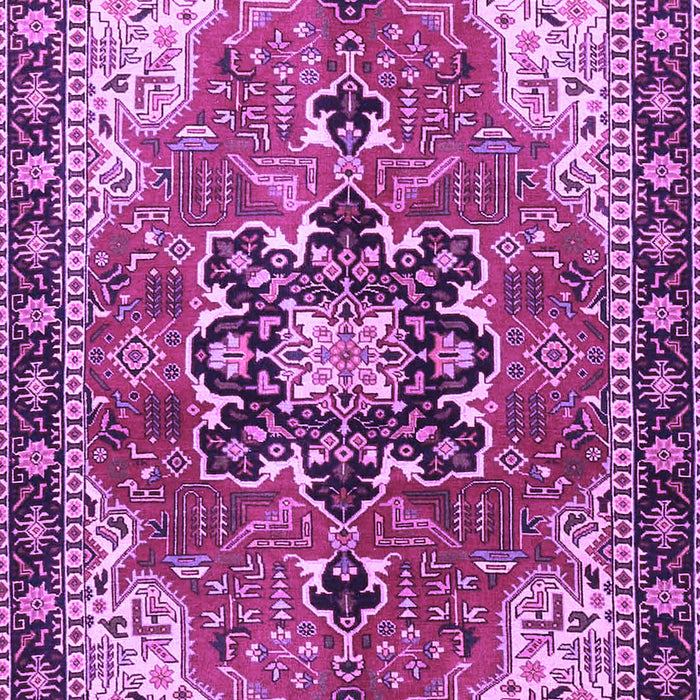 Machine Washable Medallion Purple Traditional Area Rugs, wshtr4166pur