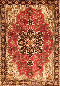 Medallion Orange Traditional Rug, tr4166org