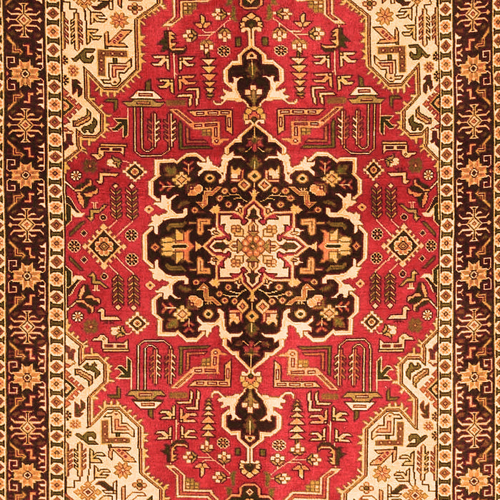 Medallion Orange Traditional Rug, tr4166org