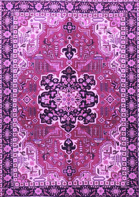 Medallion Purple Traditional Rug, tr4166pur