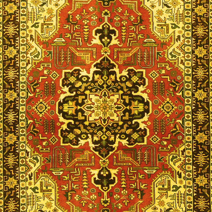 Medallion Yellow Traditional Rug, tr4166yw