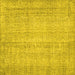 Square Machine Washable Persian Yellow Traditional Rug, wshtr4167yw