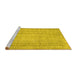 Sideview of Machine Washable Persian Yellow Traditional Rug, wshtr4167yw