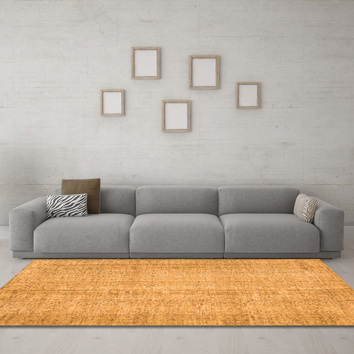 Machine Washable Persian Orange Traditional Area Rugs in a Living Room, wshtr4167org
