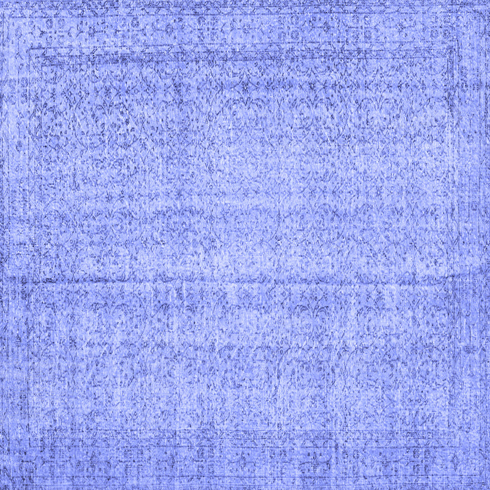 Square Persian Blue Traditional Rug, tr4167blu