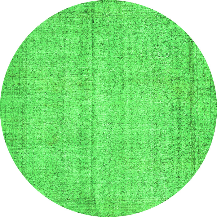 Square Persian Green Traditional Rug, tr4167grn