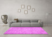 Machine Washable Persian Pink Traditional Rug in a Living Room, wshtr4167pnk