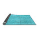 Sideview of Persian Light Blue Traditional Rug, tr4167lblu