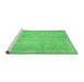 Sideview of Machine Washable Persian Emerald Green Traditional Area Rugs, wshtr4167emgrn