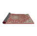 Sideview of Traditional Fire Brick Red Medallion Rug, tr4168