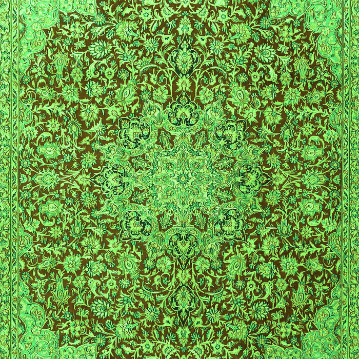 Medallion Green Traditional Rug, tr4168grn