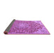 Sideview of Medallion Purple Traditional Rug, tr4168pur