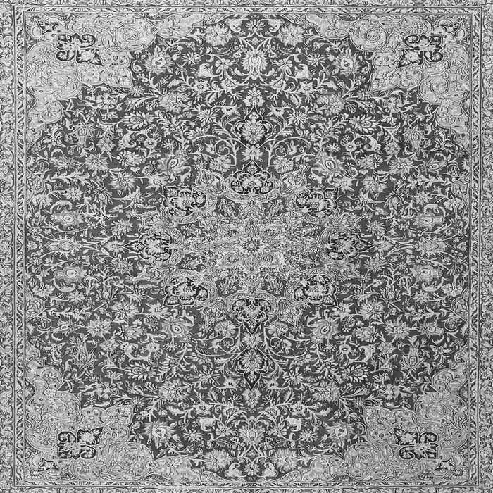 Serging Thickness of Medallion Gray Traditional Rug, tr4168gry