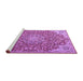 Sideview of Machine Washable Medallion Purple Traditional Area Rugs, wshtr4168pur