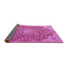 Sideview of Medallion Pink Traditional Rug, tr4168pnk