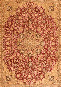 Medallion Orange Traditional Rug, tr4168org