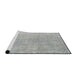 Sideview of Machine Washable Traditional Silver Gray Rug, wshtr4169