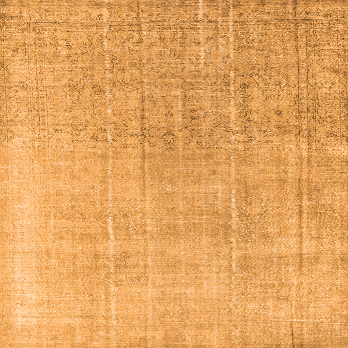 Round Machine Washable Persian Orange Traditional Area Rugs, wshtr4169org