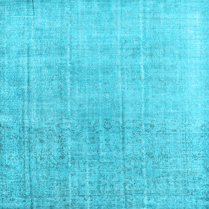 Square Machine Washable Persian Light Blue Traditional Rug, wshtr4169lblu