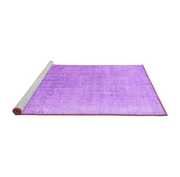 Sideview of Machine Washable Persian Purple Traditional Area Rugs, wshtr4169pur