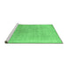 Sideview of Machine Washable Persian Emerald Green Traditional Area Rugs, wshtr4169emgrn