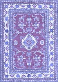 Geometric Blue Traditional Rug, tr416blu