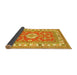 Sideview of Geometric Yellow Traditional Rug, tr416yw