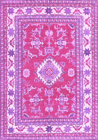 Geometric Purple Traditional Rug, tr416pur