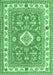 Geometric Emerald Green Traditional Rug, tr416emgrn