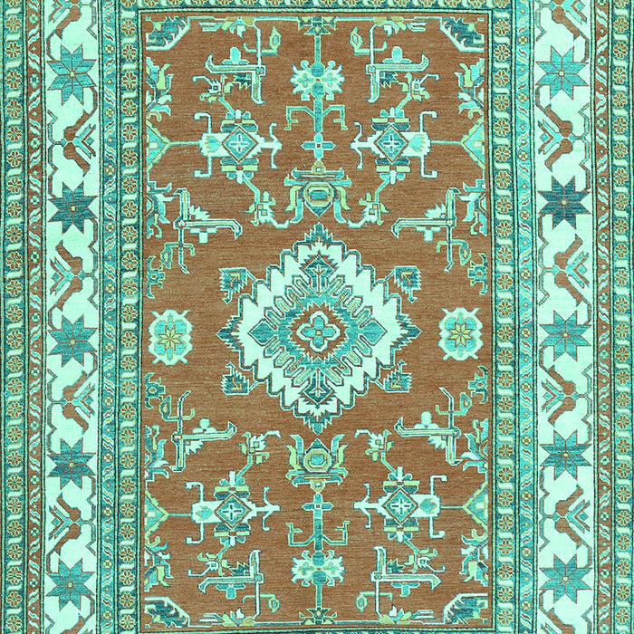 Machine Washable Geometric Turquoise Traditional Area Rugs, wshtr416turq