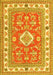 Geometric Yellow Traditional Rug, tr416yw