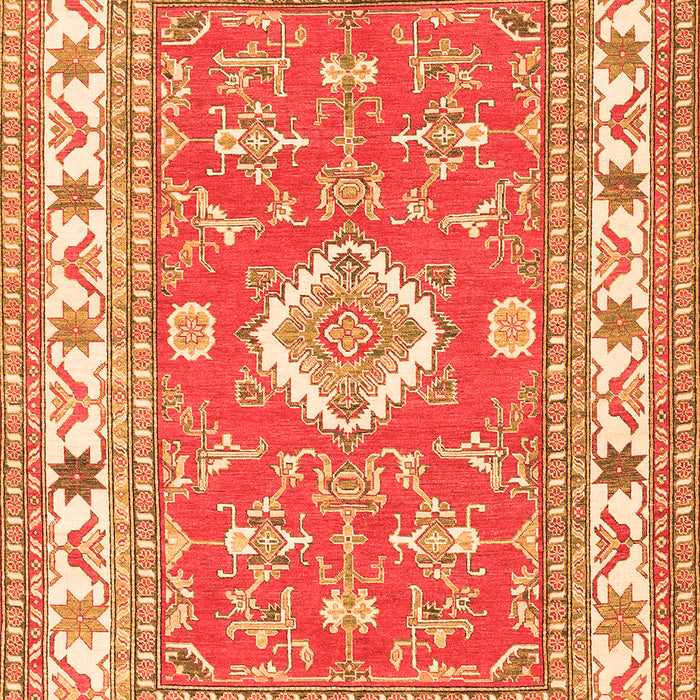 Geometric Orange Traditional Rug, tr416org