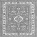 Serging Thickness of Geometric Gray Traditional Rug, tr416gry