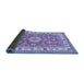 Sideview of Geometric Blue Traditional Rug, tr416blu