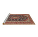 Sideview of Machine Washable Traditional Saffron Red Rug, wshtr417