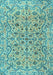 Machine Washable Persian Light Blue Traditional Rug, wshtr4170lblu