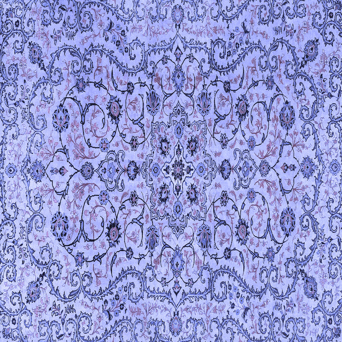 Square Machine Washable Persian Blue Traditional Rug, wshtr4170blu