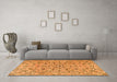 Machine Washable Persian Orange Traditional Area Rugs in a Living Room, wshtr4170org