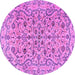 Round Persian Purple Traditional Rug, tr4170pur
