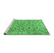 Sideview of Machine Washable Persian Emerald Green Traditional Area Rugs, wshtr4170emgrn