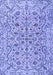 Machine Washable Persian Blue Traditional Rug, wshtr4170blu