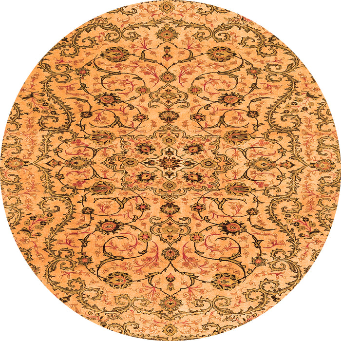 Square Persian Orange Traditional Rug, tr4170org
