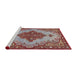 Sideview of Machine Washable Traditional Tan Brown Rug, wshtr4171