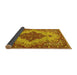 Sideview of Medallion Yellow Traditional Rug, tr4171yw