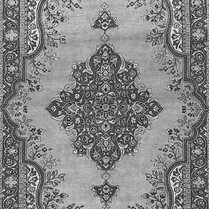 Serging Thickness of Machine Washable Medallion Gray Traditional Rug, wshtr4171gry