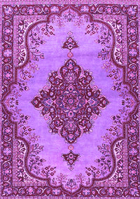 Medallion Purple Traditional Rug, tr4171pur