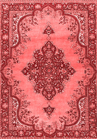 Medallion Red Traditional Rug, tr4171red