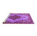 Sideview of Machine Washable Medallion Purple Traditional Area Rugs, wshtr4171pur