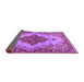 Sideview of Medallion Purple Traditional Rug, tr4171pur